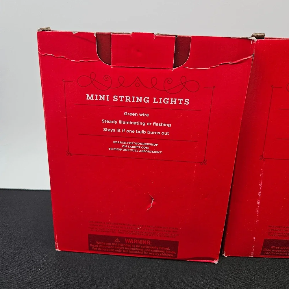 Wondershop 300ct Multicolor Mini String Lights Green Wire Indoor Outdoor 3 Boxes